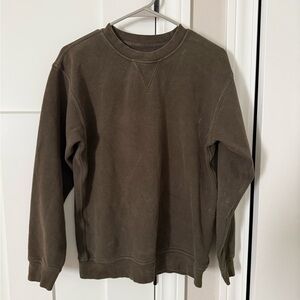 Casual Olive Lululemon Crewneck Sweatshirt